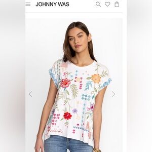 Johnny Was KATIE RELAXED DRAPE TEE sx